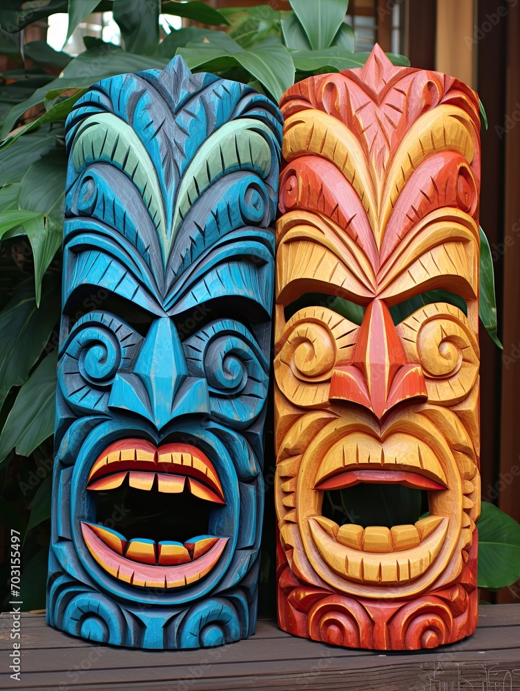 Tiki Masks: Polynesian Art for Festive Outdoor Patios