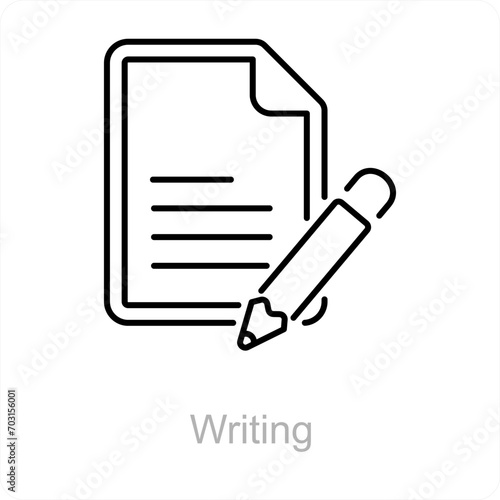 Writing and edit icon concept