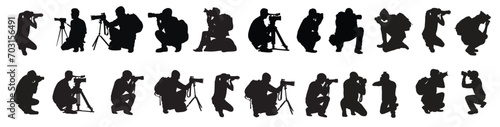 Silhouette photographer poses collection