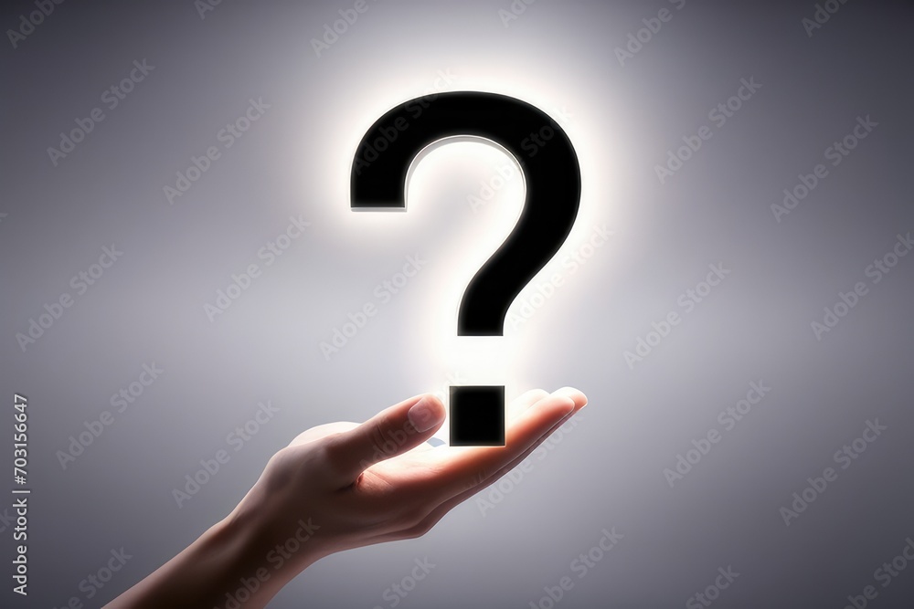 question mark in hand question mark in hand