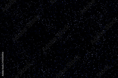 Blue galaxy space with stars in heart shape. Starry night sky background. 3D photo of blue night sky with stars. Concept of Valentines, Christmas, and New Year.