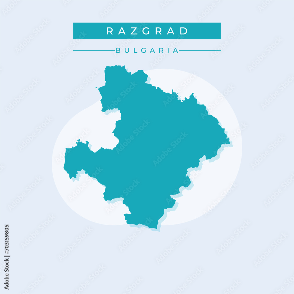 Vector illustration vector of Razgrad map Bulgaria