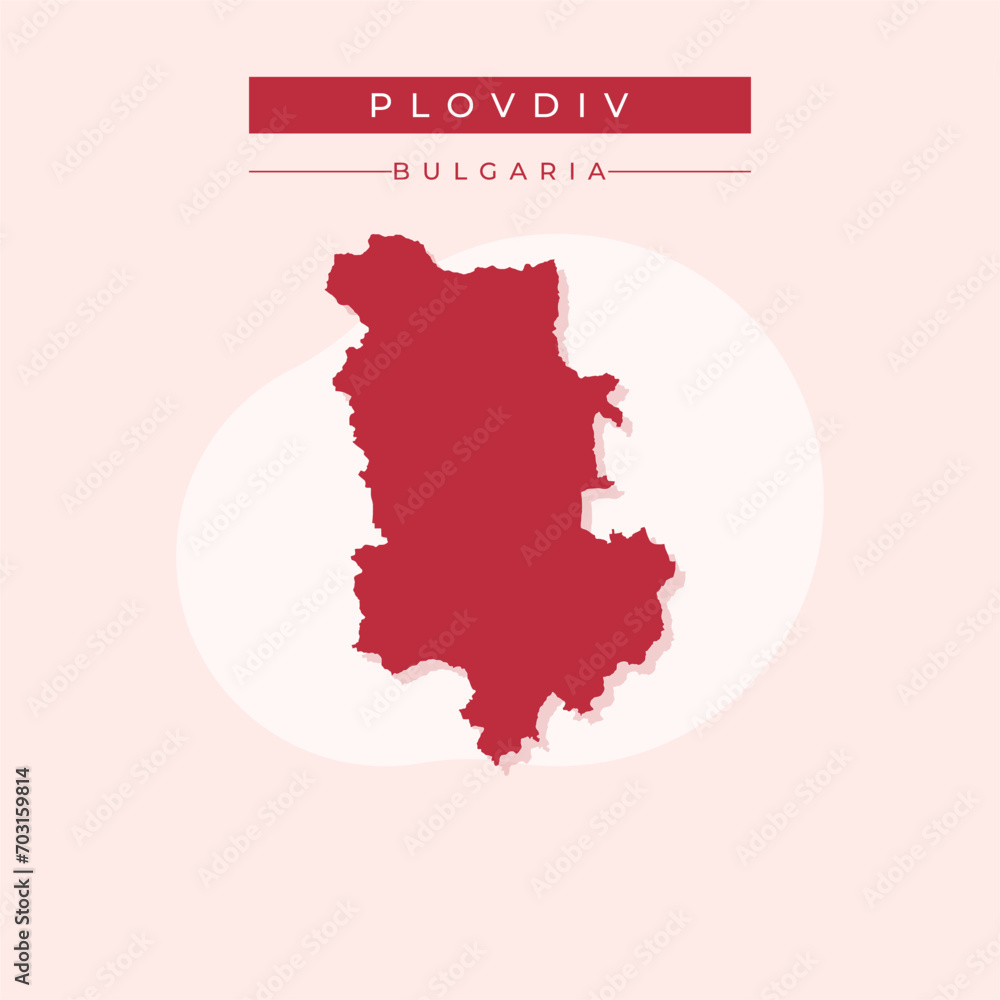 Vector illustration vector of Plovdiv map Bulgaria