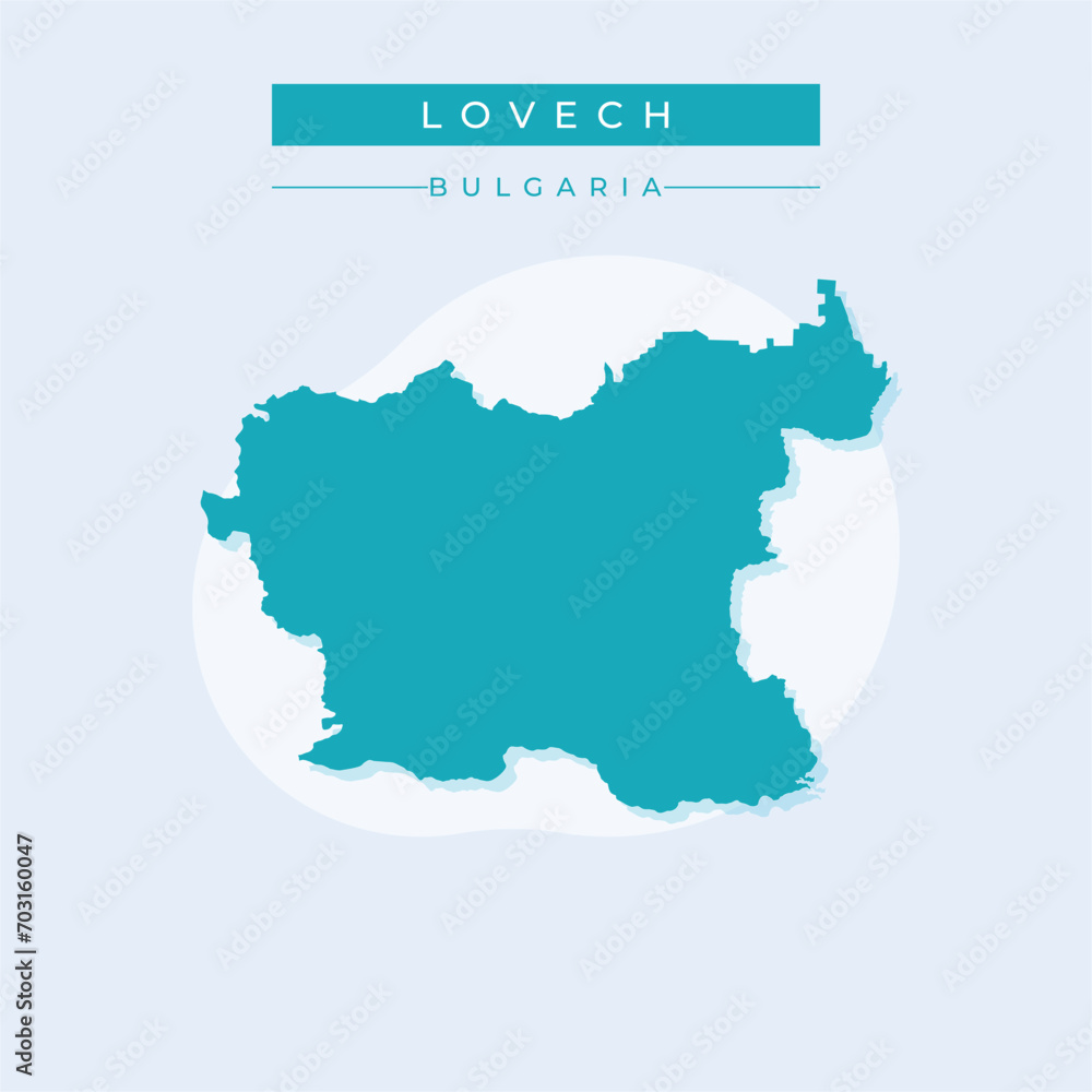 Vector illustration vector of Lovech map Bulgaria
