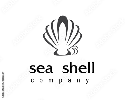 sea shell abstract logo design template