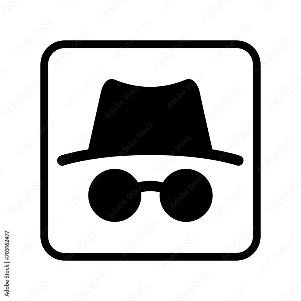 Incognito Glyph Icon Incognito Glyph Icon
