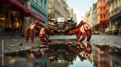 crab on the road