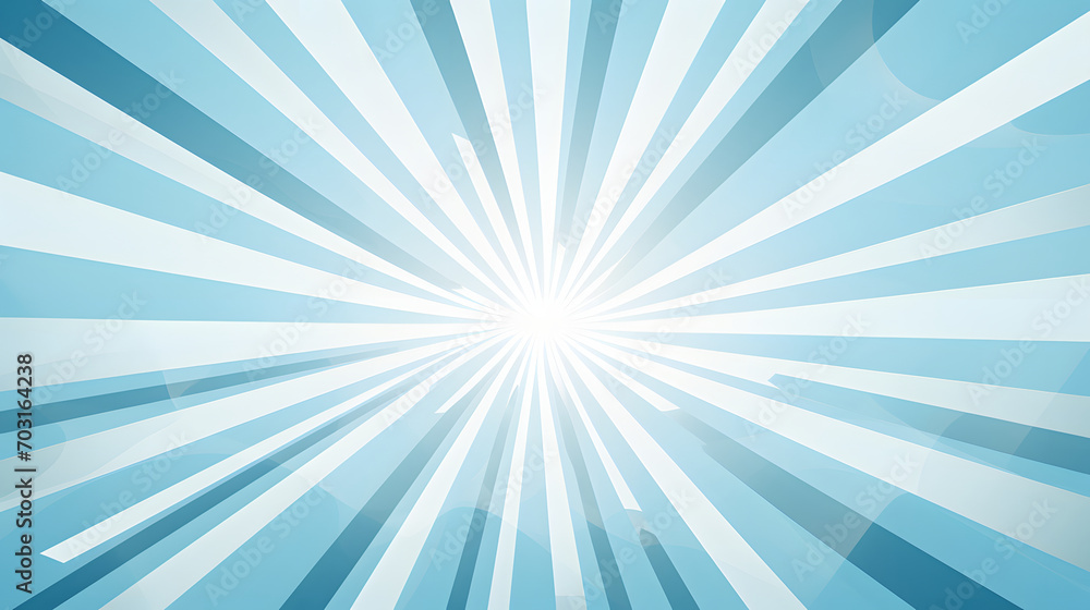 Halftone sunshine background,Abstract blue sunshine background.Sunburst and gradient background.Abstract summer sunny