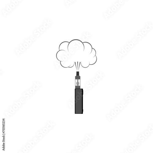 Vaping device, electronic cigarette icon isolated on white background