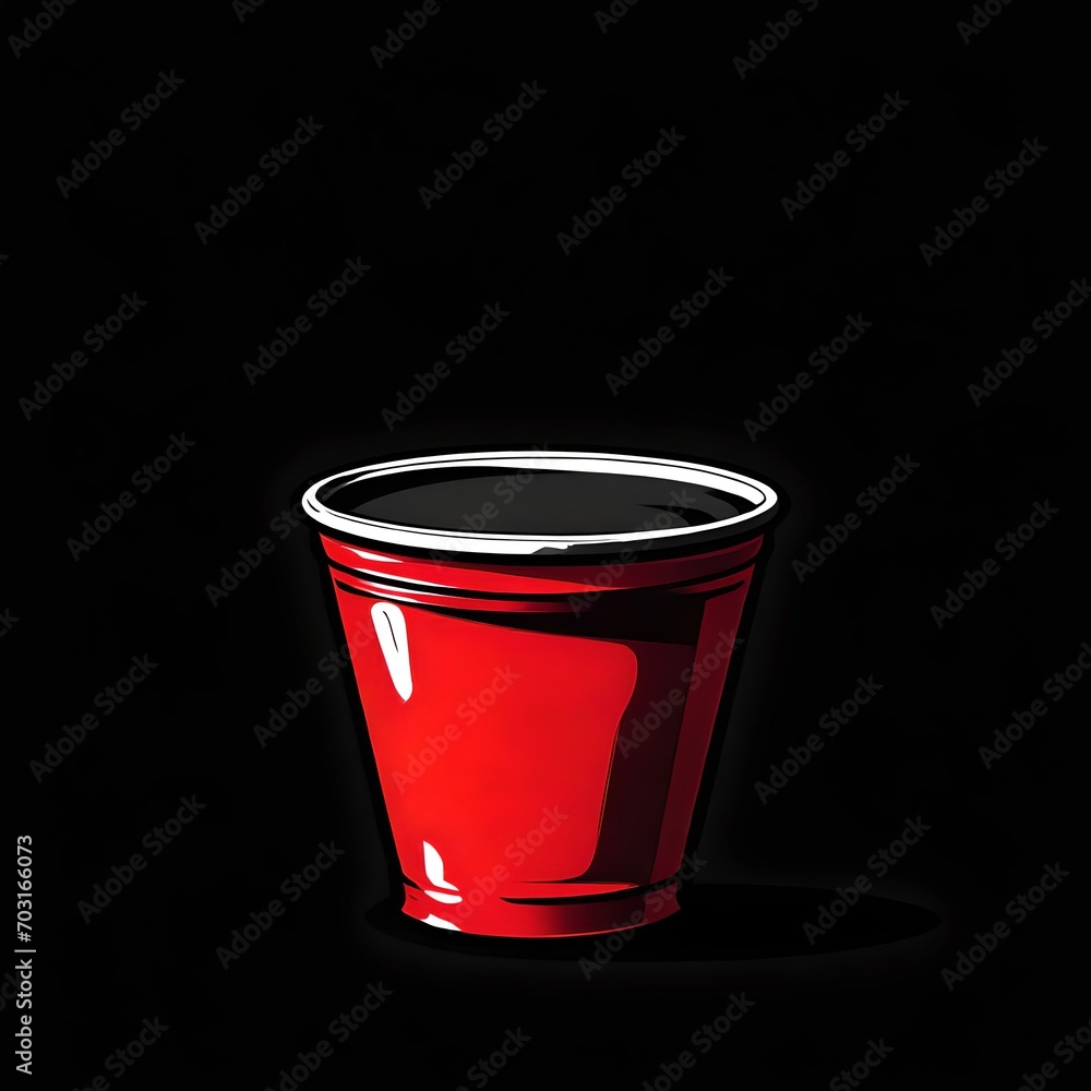 vector style illustration drawing of a red solo cup alcohol booze drink vector style illustration drawing of a red solo cup alcohol booze drink