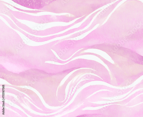 Gradient abstract watercolor textured background in white and pink