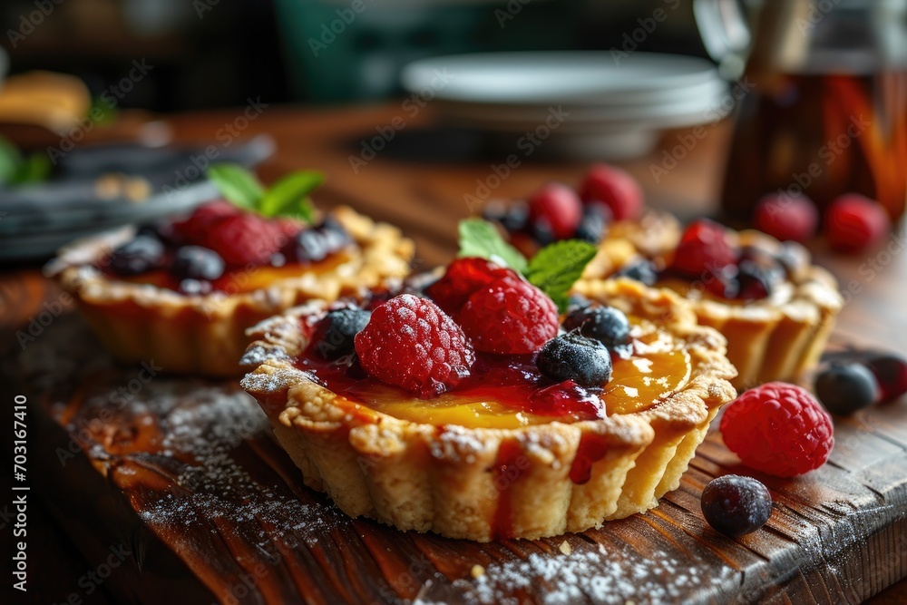 fresh tart is served at the kitchen table professional advertising food photography fresh tart is served at the kitchen table professional advertising food photography