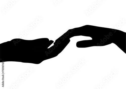 silhouette of a hand holding something