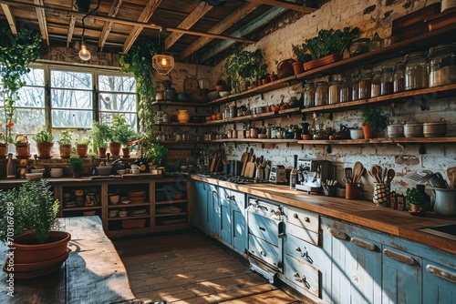 kitchen room with many kitchenware professional advertising food photography