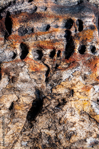 rock detail of quartz and granite texture macro photograph