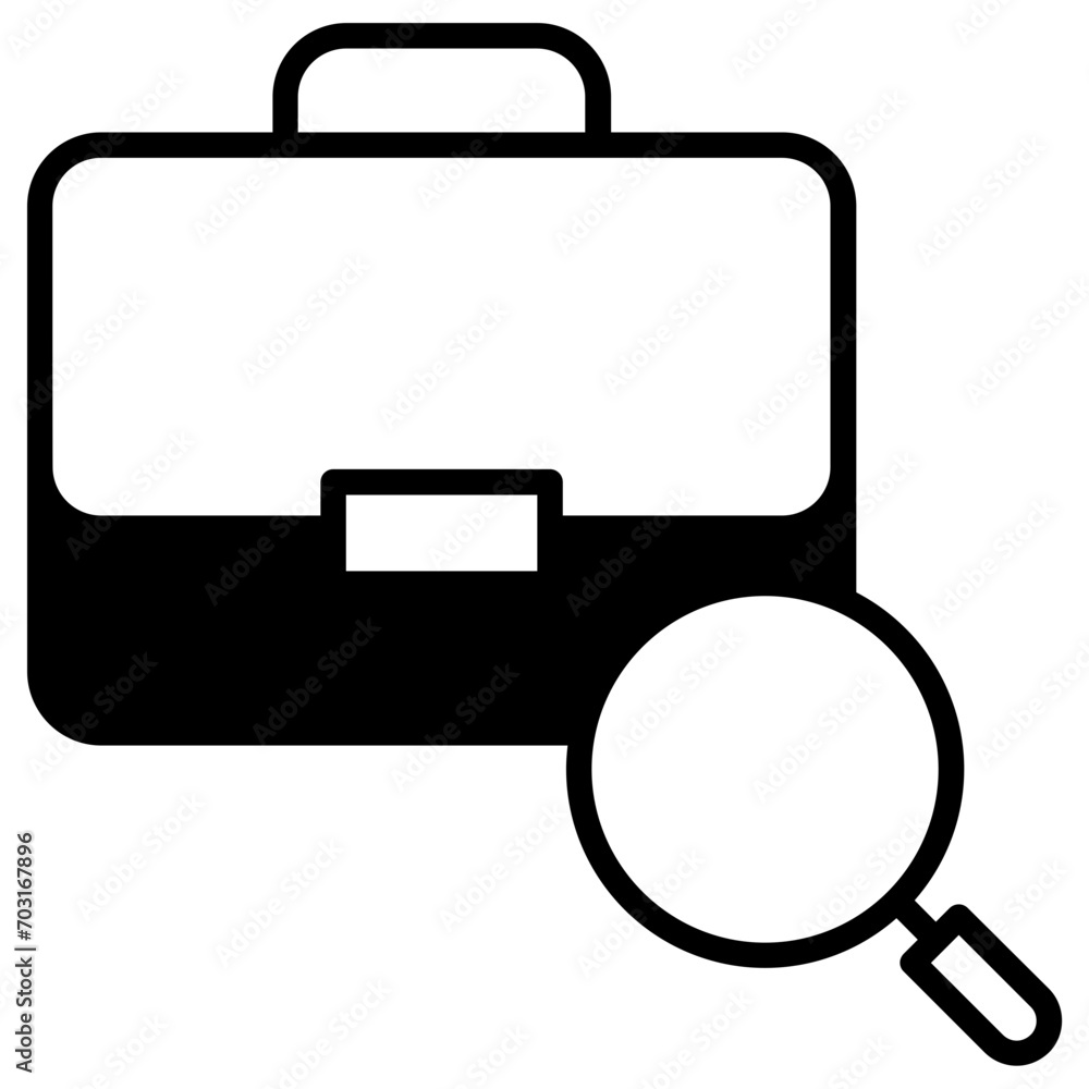 Bag inspection solid glyph icon Bag inspection solid glyph icon