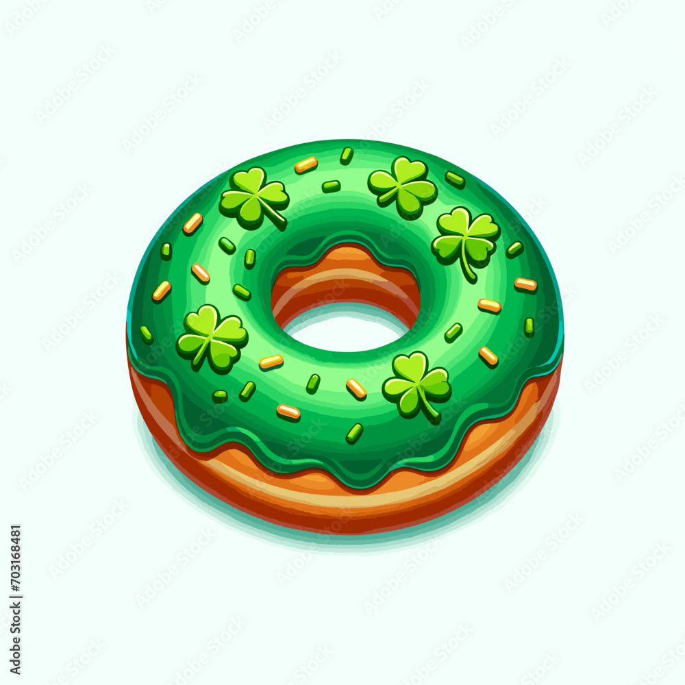 green donut for skt. patrick´s day green donut for skt. patrick´s day