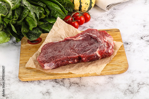 Raw rib eye beef premium steak