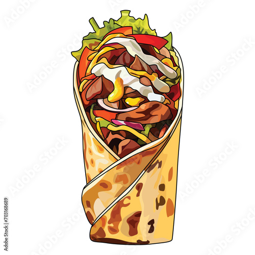 Kebab vector illustration
