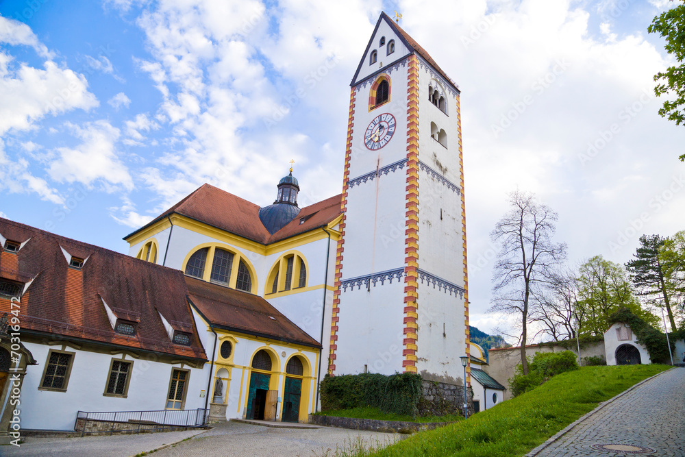 Benedictine monastery of St. Mang in Fussen, Bavaria, Germany. Benedictine monastery of St. Mang in Fussen, Bavaria, Germany.