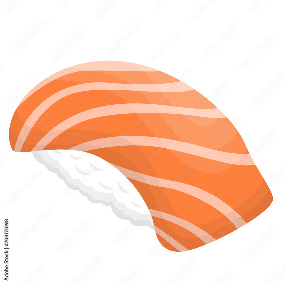 Salmon Nigiri Sushi, Japanese Traditional Food Cuisine
