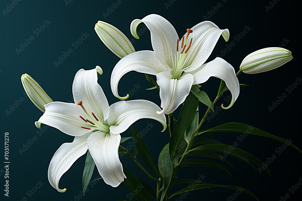 Tranquil minimalism with a tropical lily, evoking the calm beauty of the rainforest. Tranquil minimalism with a tropical lily, evoking the calm beauty of the rainforest.