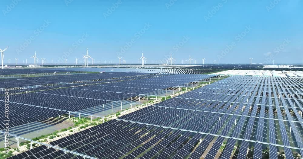 solar power station and wind power plant