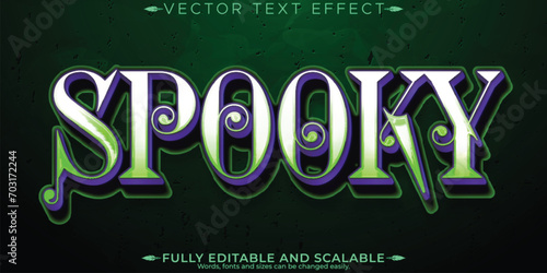 Horror text effect, editable fear and scary customizable font style