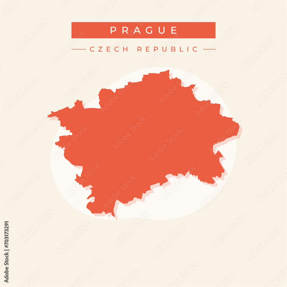 Vector illustration vector of Prague map Czech Republic Vector illustration vector of Prague map Czech Republic