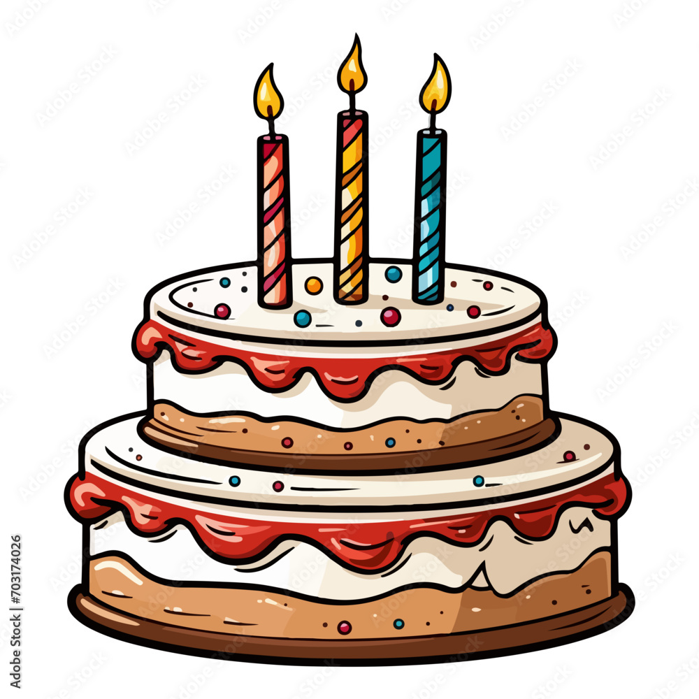 birthday cakes vector illustration birthday cakes vector illustration