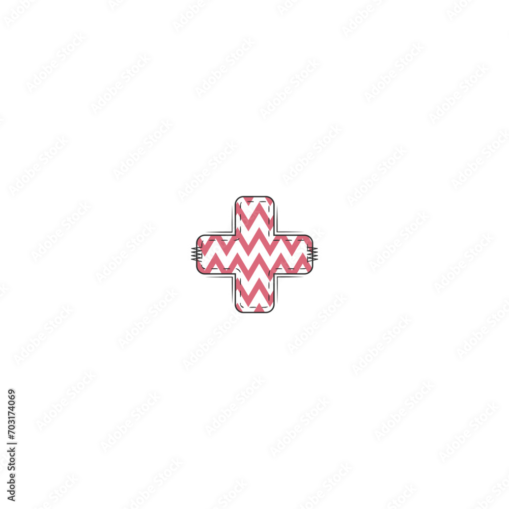 Obraz premium valentine color font, Letter and Number font, line pink