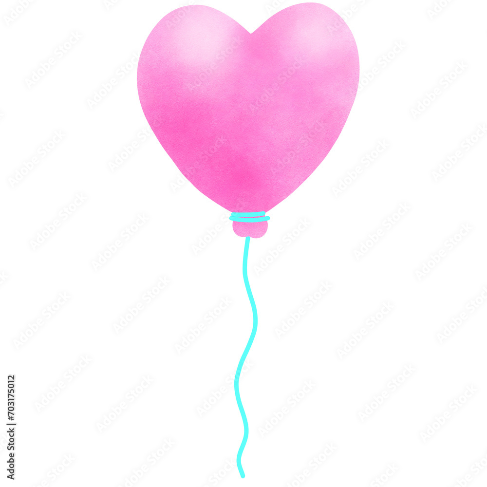 Heart balloon illustration Heart balloon illustration