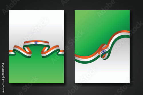 Republic Day Rapture: Tricolor Waves in Vibrant Vector Art, Experience the joy of India's Republic Day with this vibrant vector art! The design features stylized tricolor waves, embodying India.