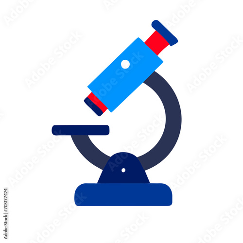 Microscope with magnified cells vektor icon illustation