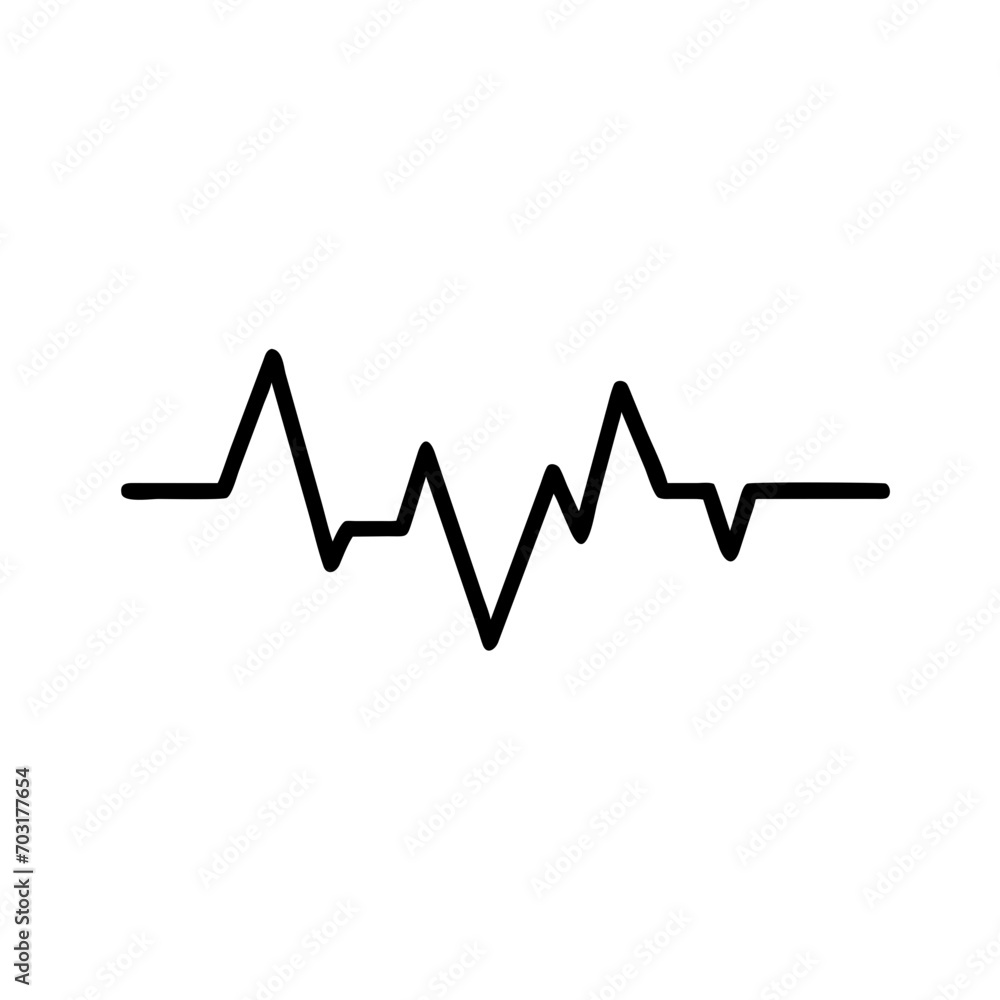 ECG waveforms vektor icon illustation ECG waveforms vektor icon illustation
