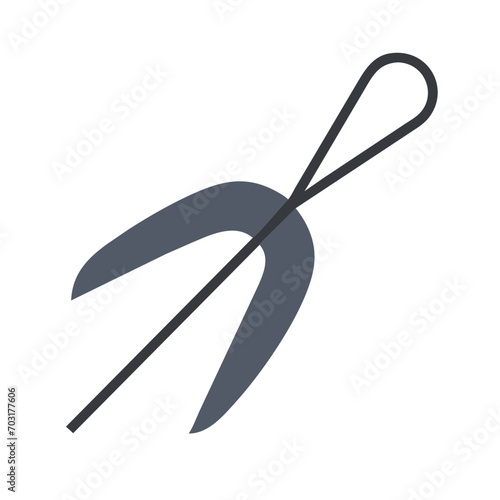 Surgical suture thread vektor icon illustation