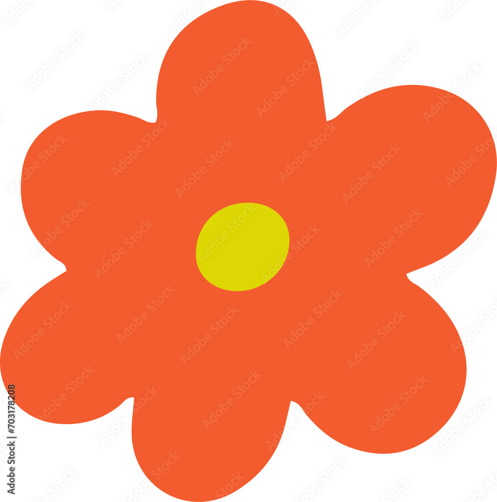 Flower design element, vector flat illustration. Flower design element, vector flat illustration.