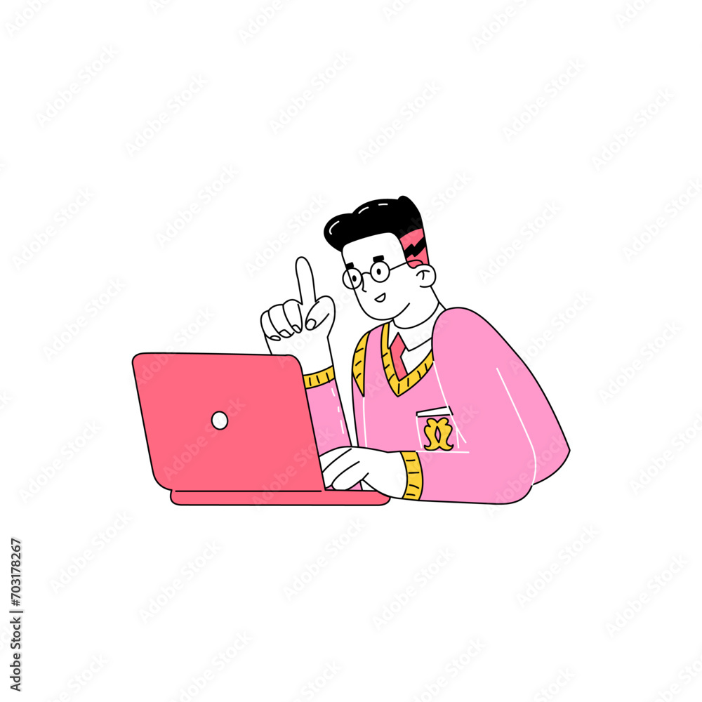 business pose with person in pink business