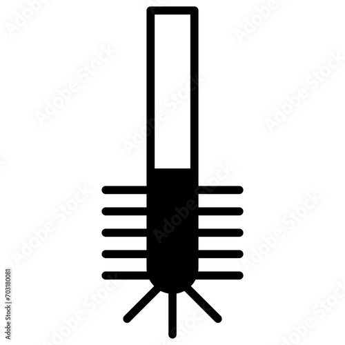 Toilet brush solid glyph icon