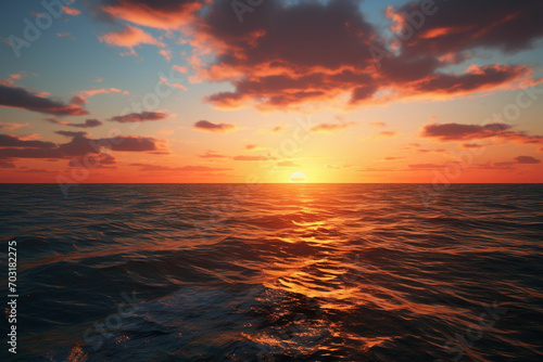 beautiful seascape at sunset. ai generated © Rahela