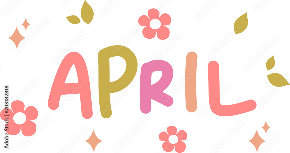 Playful Month Typography Playful Month Typography