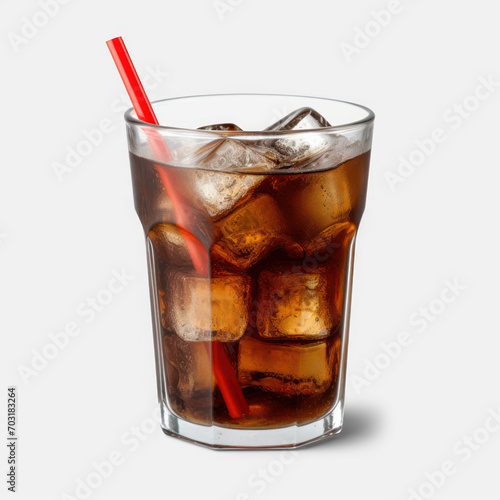 cola with ice isolate on transparency background png 