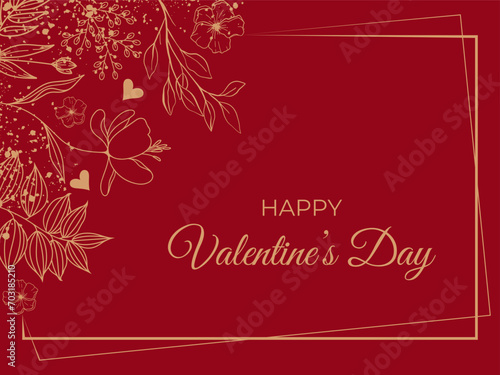 Luxury beautiful red and golden valentine s day and wedding background and post card