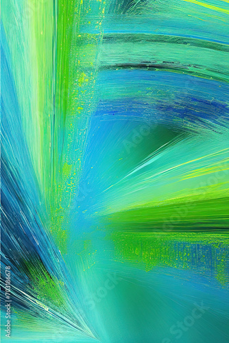 creative abstract art background-blue, green, yellow colors, generated Ai