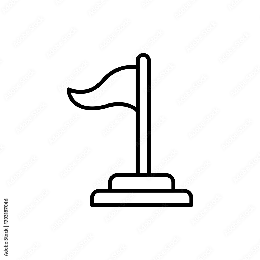 Goal flag outline icons, minimalist vector illustration ,simple transparent graphic element .Isolated on white background Goal flag outline icons, minimalist vector illustration ,simple transparent graphic element .Isolated on white background