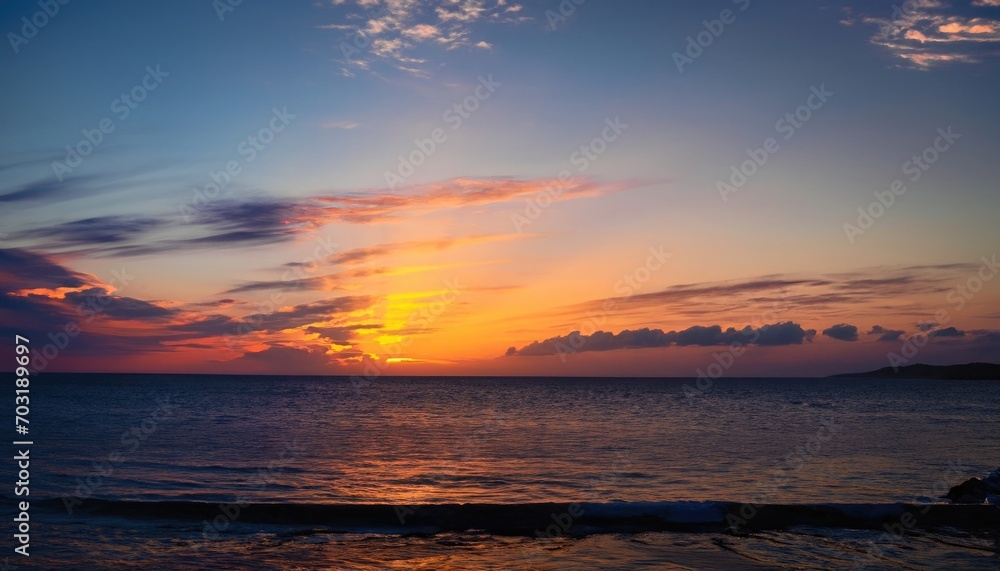 Beautiful twilight over the sea