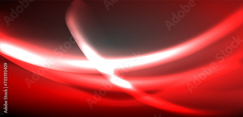 Neon-lit waves surge across background, mesmerizing dance of luminescence and motion. Dynamic backdrop captures essence of energy and modern aesthetics