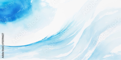  abstract soft blue and white abstract water color ocean wave texture background .Fluid blue ocean wave layer Tsunami wave background in flat cartoon style. Big blue tropical water splash.