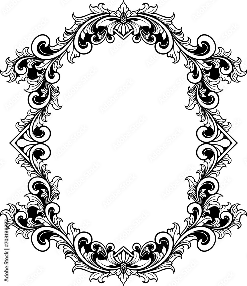 Classic ornament frame for wedding. vector illustration Classic ornament frame for wedding. vector illustration