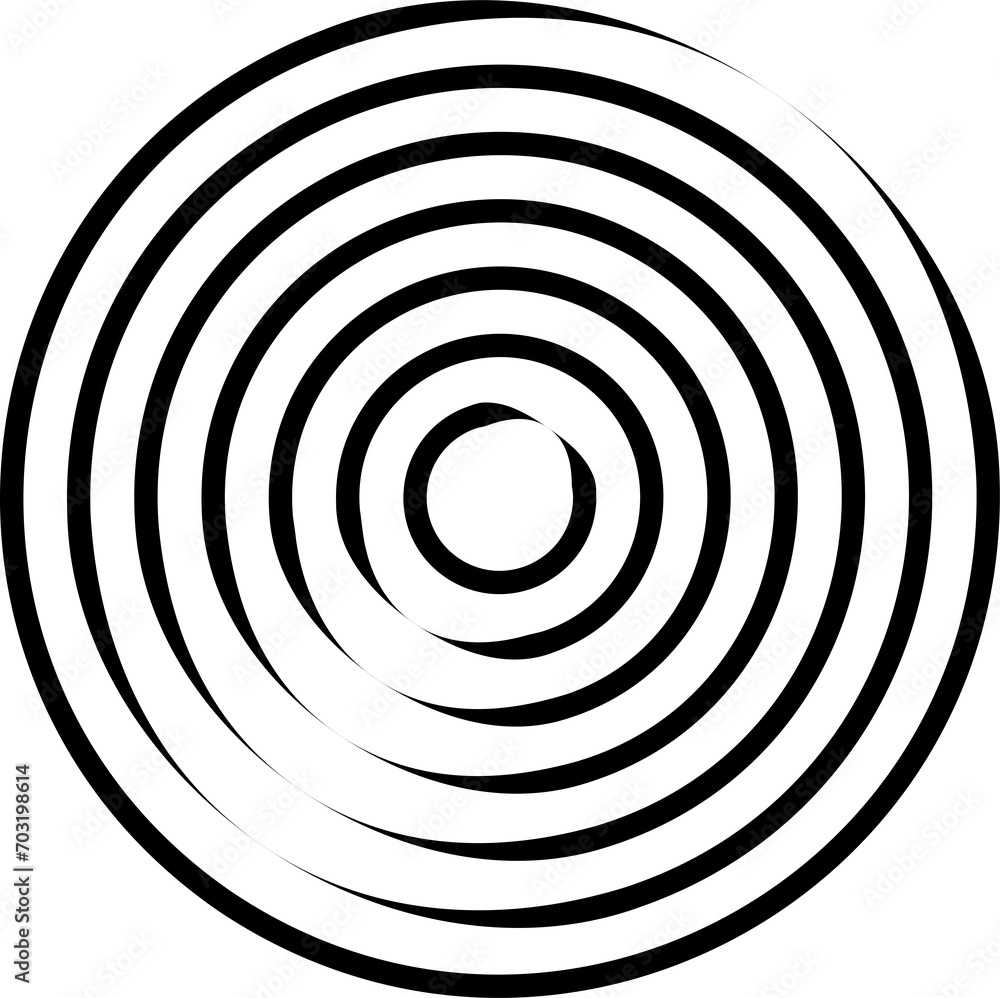 Circle concentric pattern. Geometric vortex ring shape Circle concentric pattern. Geometric vortex ring shape